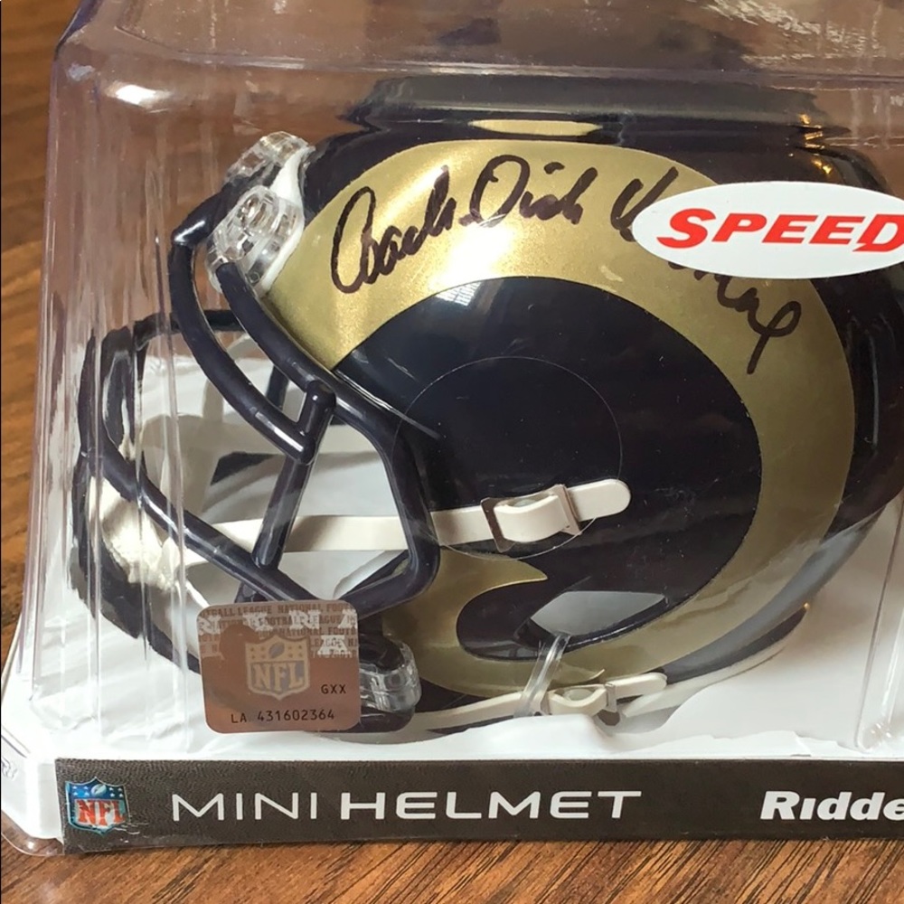 NEW: Richard Albert Vermeil Signed Mini Helmet